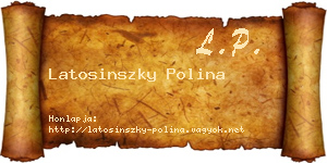 Latosinszky Polina névjegykártya